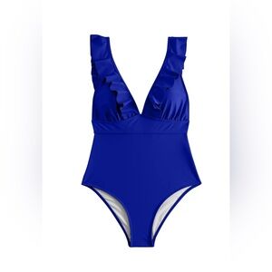 One Piece Ruffle neck Swimsuit
